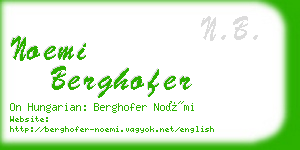 noemi berghofer business card